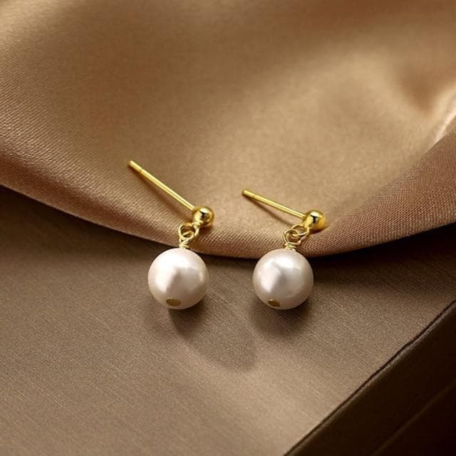 【KT DADA】耳環 天然珍珠 s925銀 飾品 女生飾品 貝珠耳釘 2022年秋冬耳環 抗過敏耳環 復古耳環
