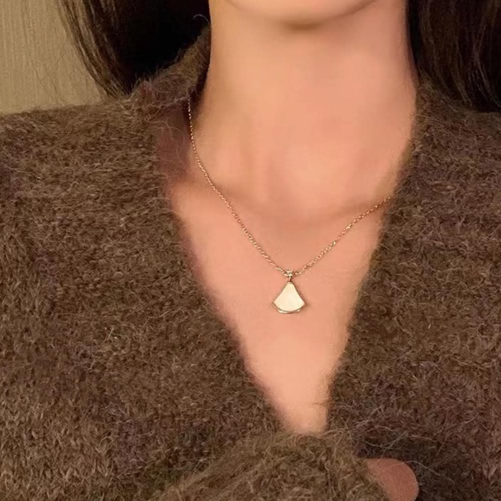 【LEESA】珍珠貝殼項鍊\銀飾品\韓國飾品\結婚禮物\純銀項鍊\造型珍珠項鍊\新娘飾品\高級飾品項鍊
