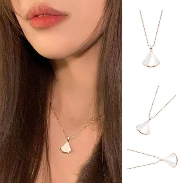 【LEESA】珍珠貝殼項鍊\銀飾品\韓國飾品\結婚禮物\純銀項鍊\造型珍珠項鍊\新娘飾品\高級飾品項鍊