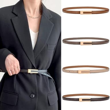 【LEESA】細皮帶\韓國腰帶\復古皮帶\小皮帶\女腰帶\黑色皮帶\百搭腰帶\優雅皮帶\高級款\精品腰帶\女生禮物