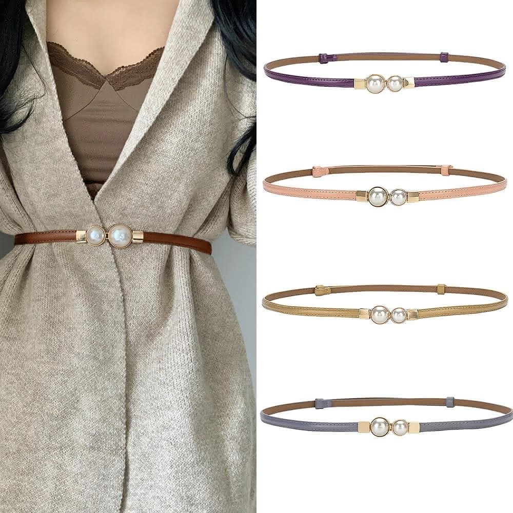 【LEESA】細皮帶\韓國腰帶\復古皮帶\小皮帶\女腰帶\黑色皮帶\百搭腰帶\優雅皮帶\高級款\精品腰帶\女生禮物