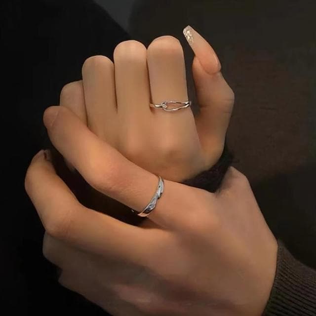 【MoonDy】情侶戒指 求婚戒指 生日禮物 純銀戒指 鋯石戒指 男女對戒 結婚對戒 銀戒 可調節戒指