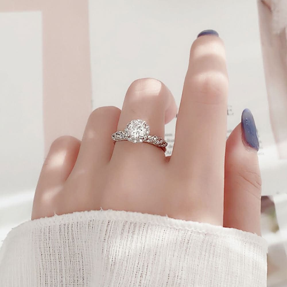【KT DADA】純銀戒指 求婚戒指 莫桑石戒指 銀戒指 精品戒指 生日禮物 閨蜜戒指 大戒指 生日禮物