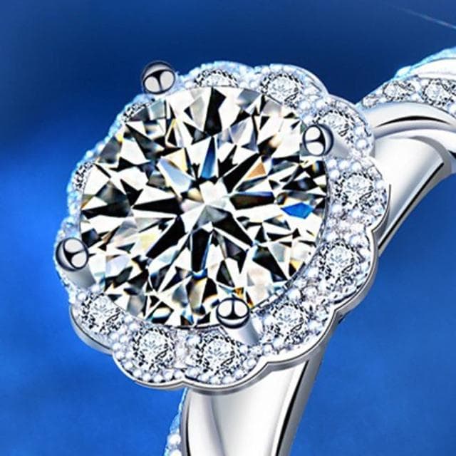 【KT DADA】純銀戒指 求婚戒指 莫桑石戒指 銀戒指 精品戒指 生日禮物 閨蜜戒指 大戒指 生日禮物