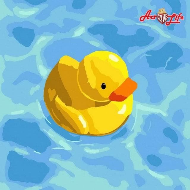 【ArtLife 藝術生活】DA3653	黃色小鴨20*20CM(數字油畫 DIY DIY數字油畫 交換禮物 畫畫玩具)