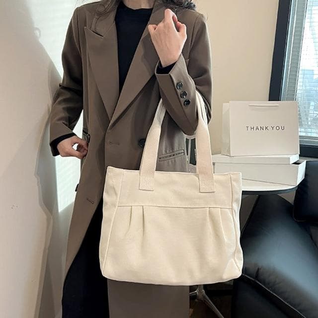 【KT DADA】復古包包 日系帆布包 手提包 帆布托特包 通勤包 上班包 女生禮物 女生包包 大容量托特包