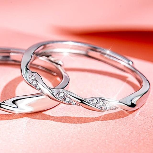 【LEESA】對戒/指環/純銀戒指/可調節戒指/情侶對戒/結婚戒指/求婚戒指/銀戒指/男戒指/女戒指/新婚禮物