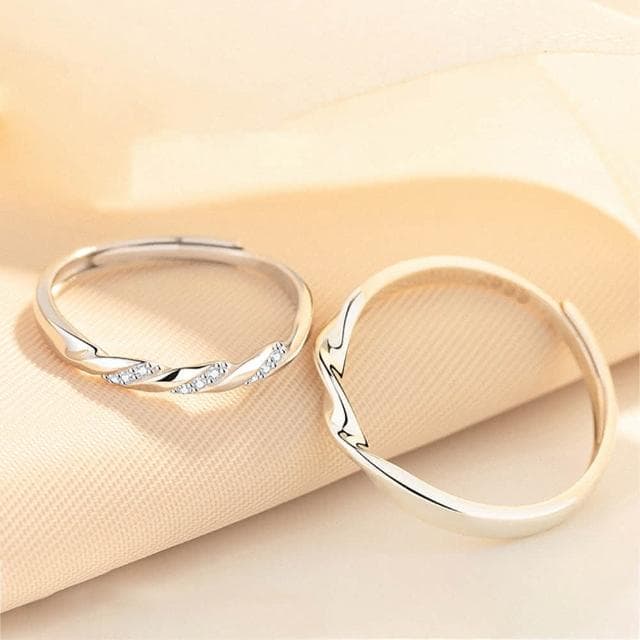 【LEESA】對戒/指環/純銀戒指/可調節戒指/情侶對戒/結婚戒指/求婚戒指/銀戒指/男戒指/女戒指/新婚禮物