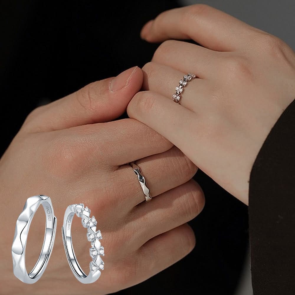 【LEESA】鋯石戒指\可調式戒指\結婚戒指\情侶戒指\求婚戒指\純銀戒指\訂婚戒指\對戒\男女戒指\一週年禮物
