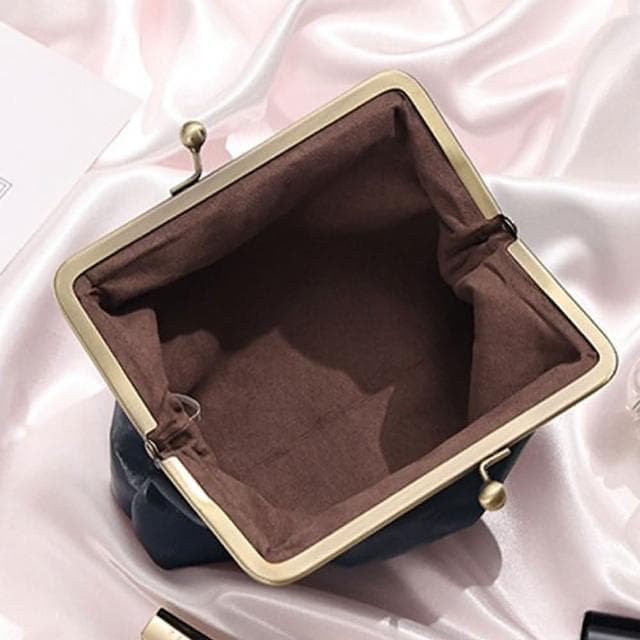 【KT DADA】牛皮包包 多功能包包 日系包包 復古包包 生日禮物 女生禮物 小包包 女包包 口金包 真皮手拿包 化妝包 收納包