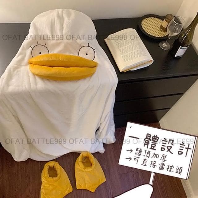 優質法蘭絨＋贈鴨掌鞋 鴨子睡衣 搞怪鴨睡衣 可愛睡衣 交換禮物 動物服裝 動物睡衣 伊麗莎白睡衣 HL89