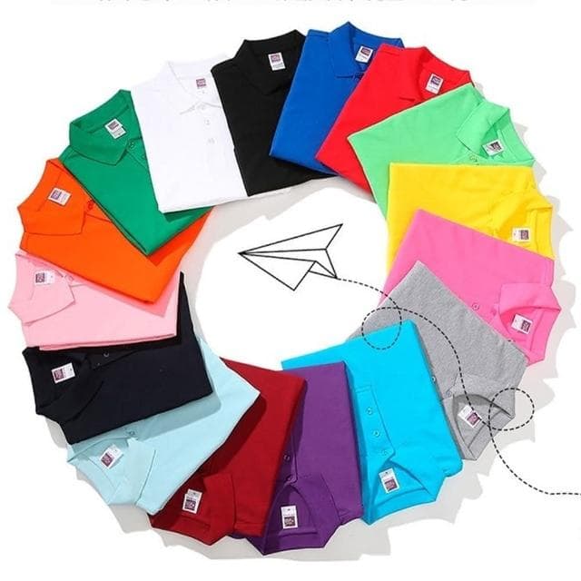 【MoonDy】上衣 襯衫領 POLO衫 全棉POLO 上班穿搭 情侶衣 翻領短袖 黑色POLO衫 素面POLO 團衣 生日禮物