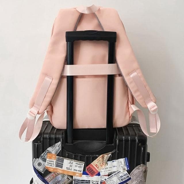 【LEESA】尼龍後背包\包包女\男生包包\可愛包包\復古包包\書包\工裝包\大學生後背包\大容量後背包\禮物