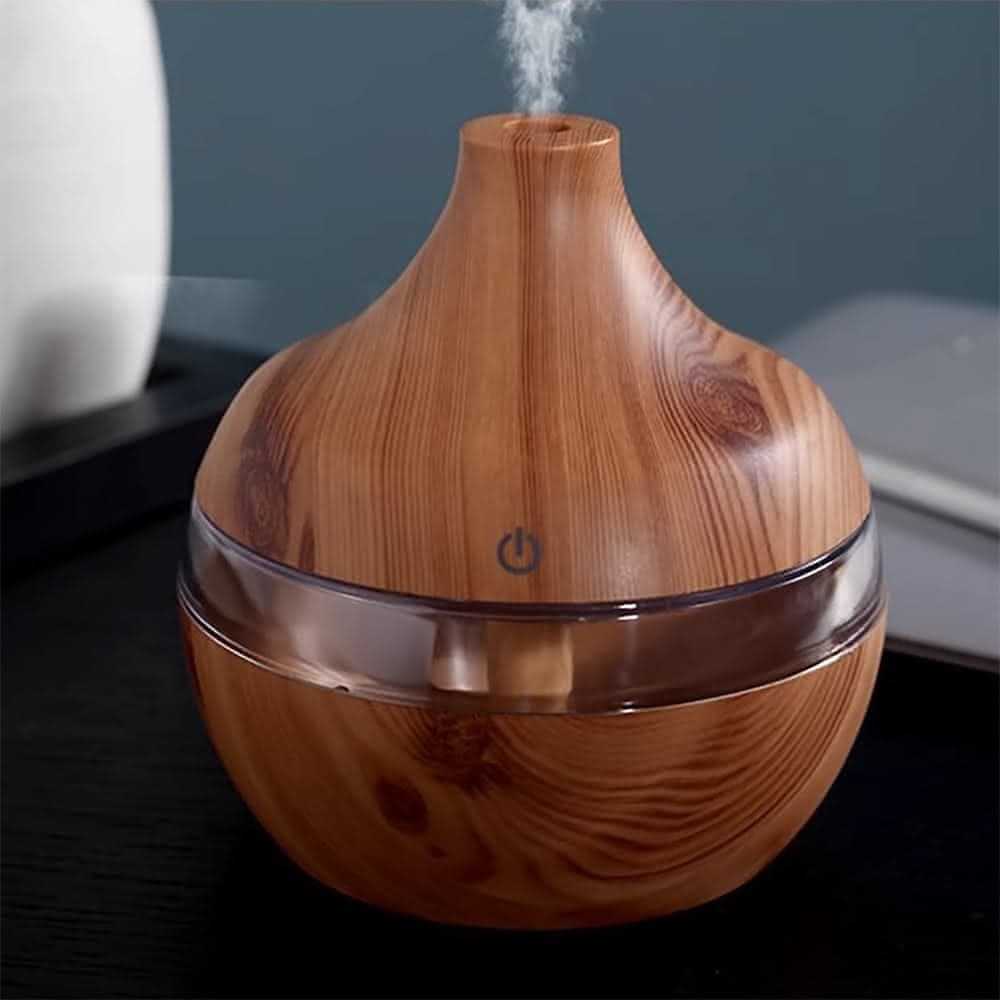 職日生水滴木紋香氛機－贈精油(薰香機 水氧機 精油機 香薰機 精油噴霧器 擴香機 生日禮物 母親節禮物)