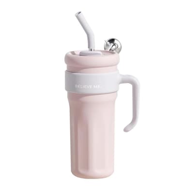 理享家 316不鏽鋼 吸管保溫杯 保溫瓶 1250ml - 嫩粉色(大象杯 環保杯 飲料杯 樂扣冰霸隨行 水壺 交換禮物)