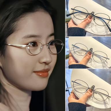 【MoonDy】眼鏡 眼鏡框 眼鏡架 小臉眼鏡 超輕鏡框 高度數框架 女生眼鏡 純鈦鏡架 銀色眼鏡 黑色眼鏡 小框眼鏡 女生禮物