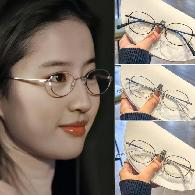 【MoonDy】眼鏡 眼鏡框 眼鏡架 小臉眼鏡 超輕鏡框 高度數框架 女生眼鏡 純鈦鏡架 銀色眼鏡 黑色眼鏡 小框眼鏡 女生禮物