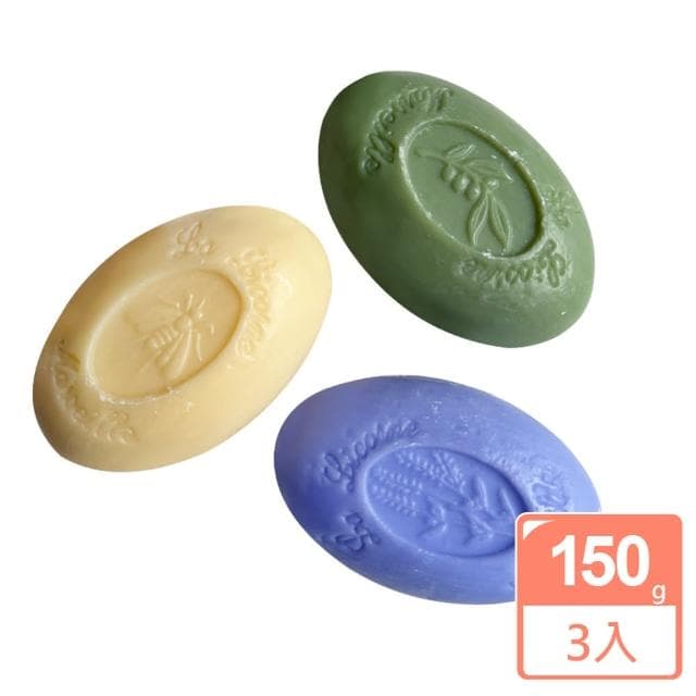 （LA LICORNE） 獨角獸 法國馬賽皂香皂橢圓150g三入禮盒 蜂蜜/薰衣草/蜂蜜薰衣草橄欖(馬賽皂/手工皂/香皂)