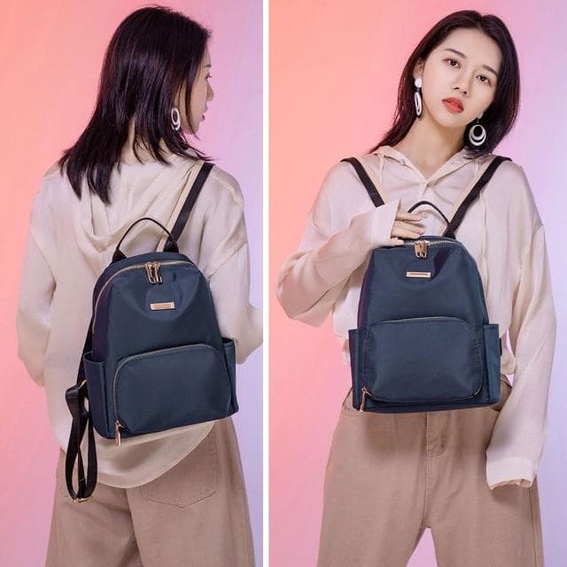 【LEESA】尼龍後背包\女生包包\背包\女包包\小背包\韓國後背包\可愛包包\黑色包包\百搭包包\小眾包包\女生禮物