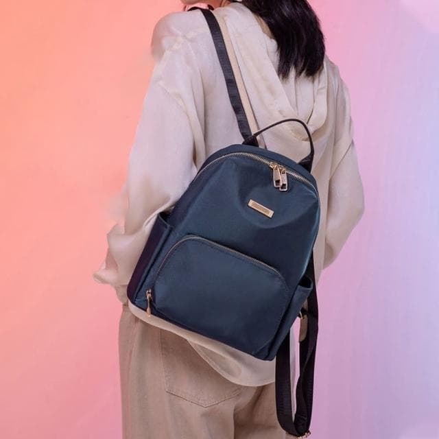【LEESA】尼龍後背包\女生包包\背包\女包包\小背包\韓國後背包\可愛包包\黑色包包\百搭包包\小眾包包\女生禮物