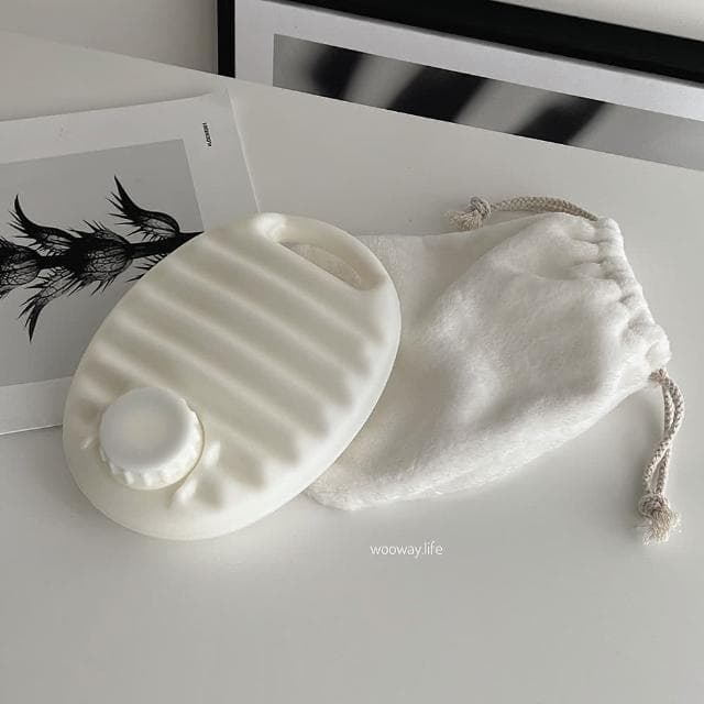 【WOOWAY】冬季絨毛高密度熱水袋B1-1(暖手袋/冬季必備/居家用品)