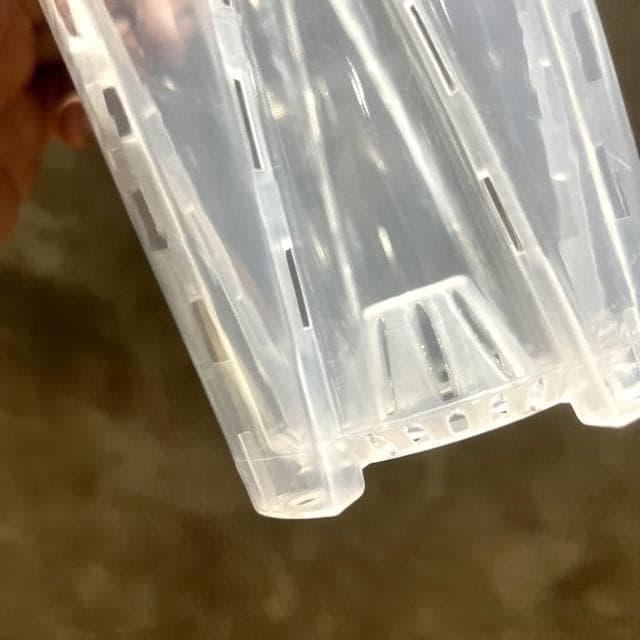 《斑啾植選》內建空氣柱透明高腳盆｜16cm(控根盆｜觀葉專用盆｜蘭花盆｜觀葉植物｜雨林｜白龜｜斑葉｜龜背芋｜室內植物｜盆栽)