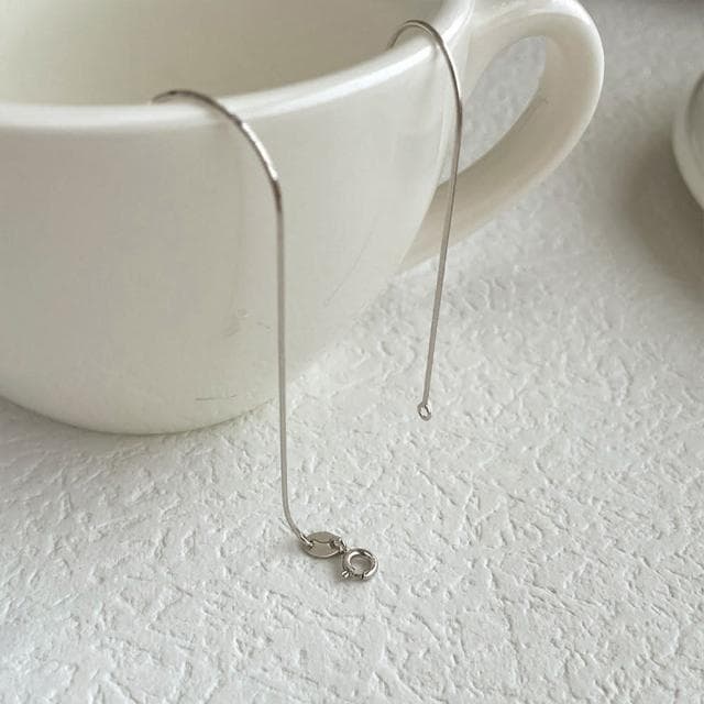 【LEEHER】細項鍊/疊戴項鍊/銀飾/飾品/經典項鍊/蛇骨鍊/韓國項鍊/女生生日禮物/送禮/純銀項鍊/配鍊