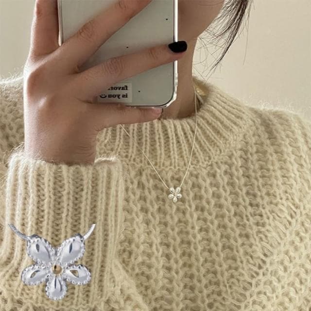 【LEEHER】女生/小雛菊項鍊/小花項鍊/純銀項鍊/女項鍊/韓國項鍊/日系項鍊/簡約項鍊/蛇骨項鍊/細項鍊/銀項鍊/送禮/女生禮物