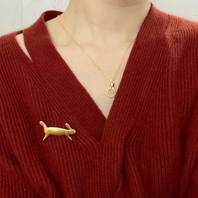 【LEEHER】女生/胸針/兔子別針/兔子胸針/造型胸針/日系飾品/女胸針/可愛胸針/生肖別針/圍巾扣/髮飾/氣質胸針/送禮/女生禮物