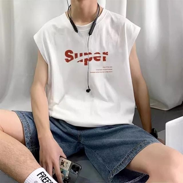 【LEEHER】坎肩無袖t恤/小版背心情侶衣/打底背心/男背心/白色背心/純棉無袖上衣/背心/上衣/純棉背心/禮物