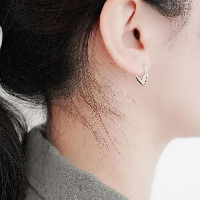 【BLUMA】愛心純銀耳環 925純銀耳扣 心跳頻率純銀耳環 純銀飾品 女生禮物 簡約質感禮盒