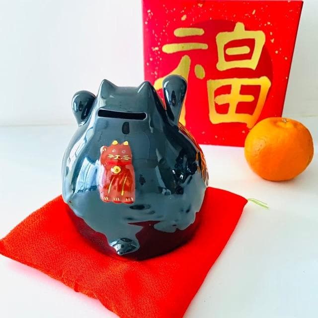 日本進口  幸福招財貓存錢筒 招財好運到 開店送禮 業務招財