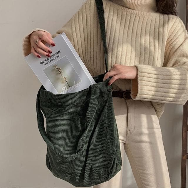 【MoonDy】包包 托特包 購物袋 燈芯絨包包 a4包 休閒肩背包 女生單肩包 大容量包包 洗水包包 復古包包 情侶包 小禮物