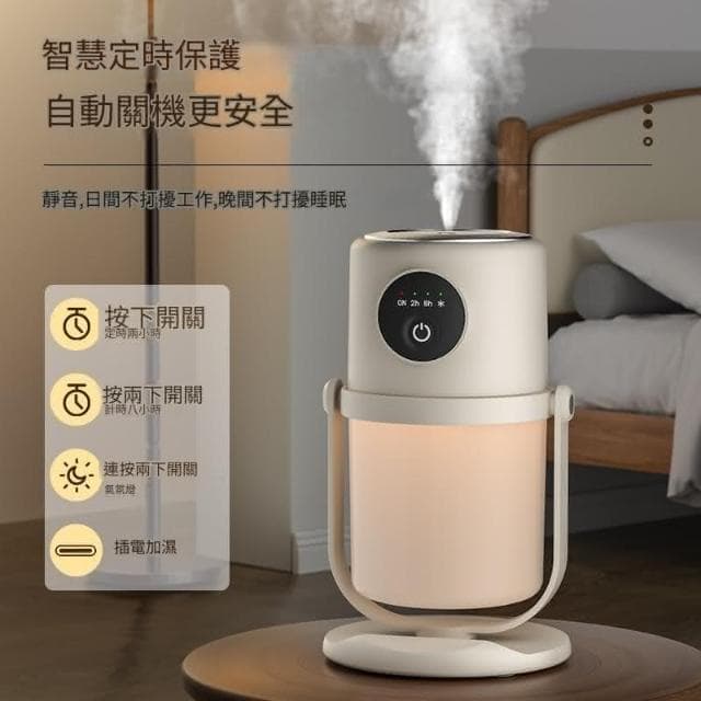 新款加濕器 智能家用大容量霧化器 USB靜音夜燈 小型空氣凈化加濕器 可旋轉加濕器 水氧機 兒童加濕器