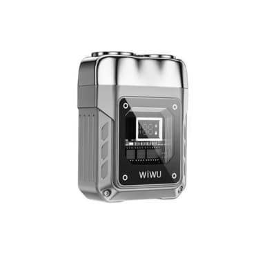 WiWU Iron電動刮鬍刀禮盒 小巧攜帶 8000馬達 鋅合金 防水性磁吸刀頭 LED智能電量顯示
