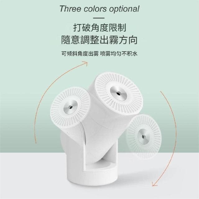 新款加濕器 智能恒濕USB家用桌面自動搖頭納米噴霧空氣凈化器 車內加濕器 小夜燈 可旋轉加濕器 霧化器 水氧機