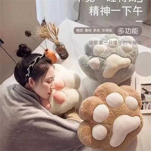 🐾肉球抱枕毯子🐾 抱枕 午睡枕 空調毯 交換禮物 貓掌暖手枕 辦公室枕 生日禮物 午睡枕 靠墊腰靠