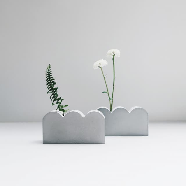 灰調 MOUNTAIN 小山｜極簡山形迷霧水泥花器・擴香石・線香座