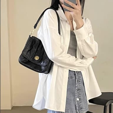 【MoonDy】包包 單肩包 斜背包 真皮包包 腋下包 女包 高級感 復古包包 牛皮包包 皺紋包 復古托特包 肩背真皮包 禮物