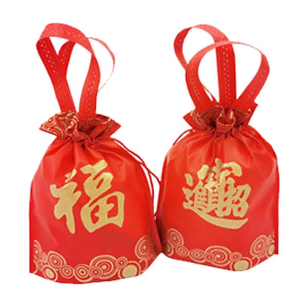 福袋 過年禮品袋 手提+束口 二合一 不織布袋 平口袋 環保袋 手提袋 購物袋 禮贈品 禮物袋