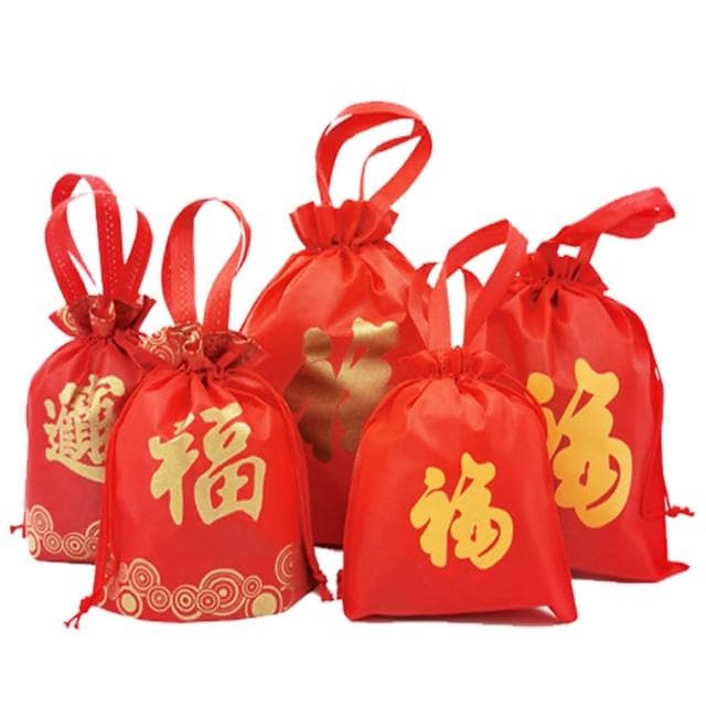福袋 過年禮品袋 手提+束口 二合一 不織布袋 平口袋 環保袋 手提袋 購物袋 禮贈品 禮物袋