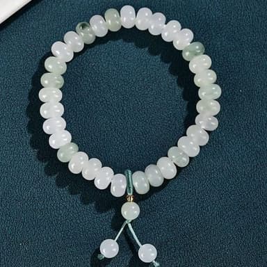 【Paiya 派亞】天山翠算盤珠手鏈金絲玉飄翠雪翠手串交換禮物/過年送禮