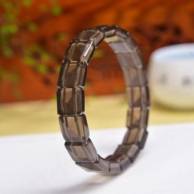 【Paiya 派亞】茶冰晶方形手排手鏈 自然簡約 男女款送禮好物/交換禮物