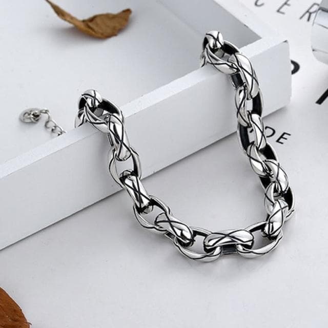 【KT DADA】手飾品 個性手鍊 禮物 手鏈 純銀手鍊 情侶手鏈 閨蜜手鍊 銀手鍊 純銀手飾 日系手鍊 菱格紋手鍊