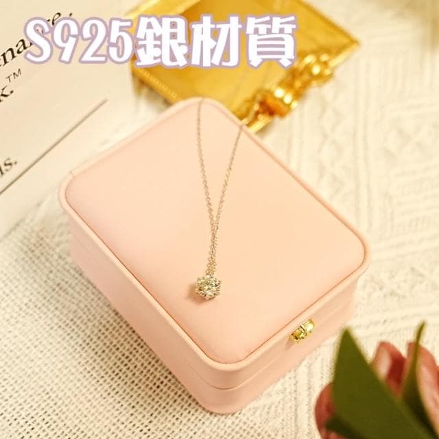 【MoonDy】女生項鍊 鎖骨鍊 莫桑石項鍊 純銀項鍊 百搭吊墜 小眾設計 珠寶 情人節飾品 伴娘禮物 生日禮物