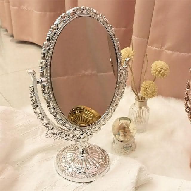 大信百貨》歐式/復古/宮廷/公主風旋轉雙面立鏡 化妝鏡 彩妝 禮物 質感 情人節 鏡子，公主鏡