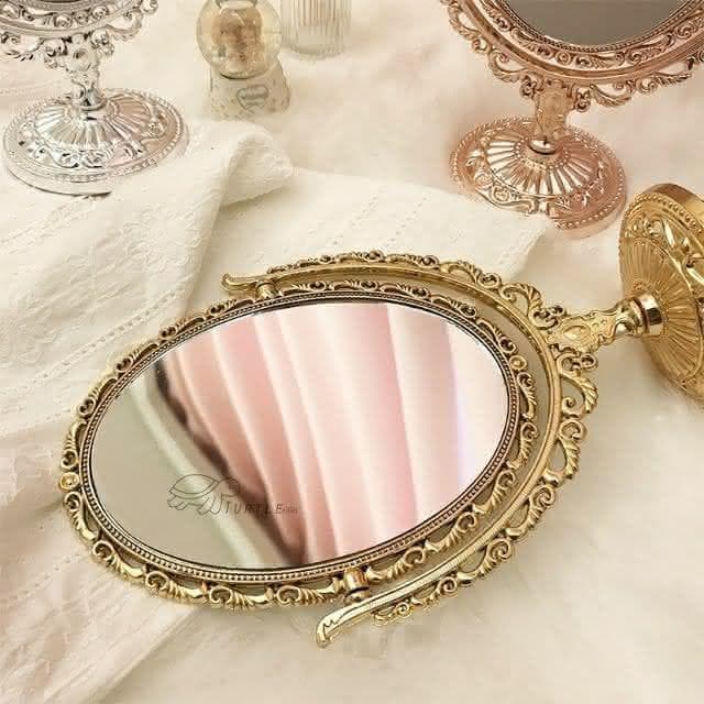 大信百貨》歐式/復古/宮廷/公主風旋轉雙面立鏡 化妝鏡 彩妝 禮物 質感 情人節 鏡子，公主鏡