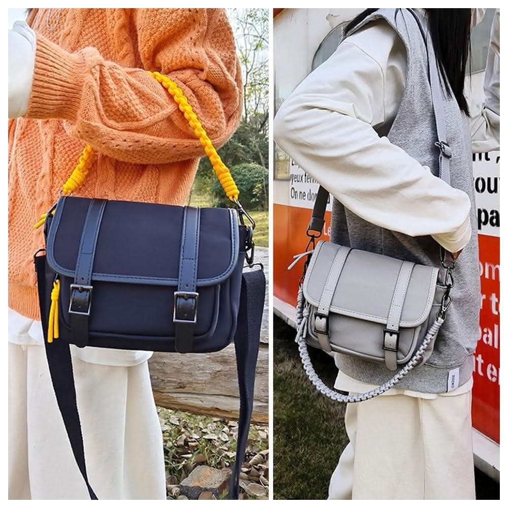 【LEEHER】女生/包包/尼龍小包包/牛津斜背包/情侶包/尼龍郵差包/相機包/斜背包/小包包/黑色包包/編織背帶/防潑水包包/禮物