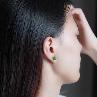 【MoonDy】耳環 耳釘 和田玉耳環 水晶耳環 韓國耳環 女生飾品 玉耳環 翡翠耳環 翡翠耳釘 寶石耳環
