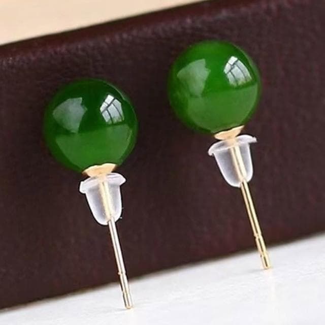 【MoonDy】耳環 耳釘 和田玉耳環 水晶耳環 韓國耳環 女生飾品 玉耳環 翡翠耳環 翡翠耳釘 寶石耳環